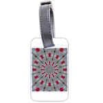 Red Dots on Silver Luggage Tag (two sides)