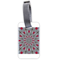 Red Dots on Silver Luggage Tag (two sides) from ArtsNow.com Back