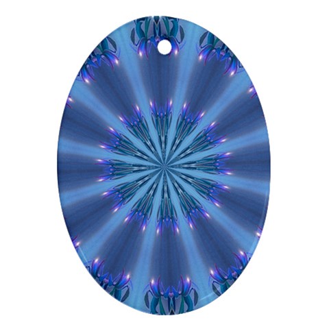 Blue Reflection Ornament (Oval) from ArtsNow.com Front