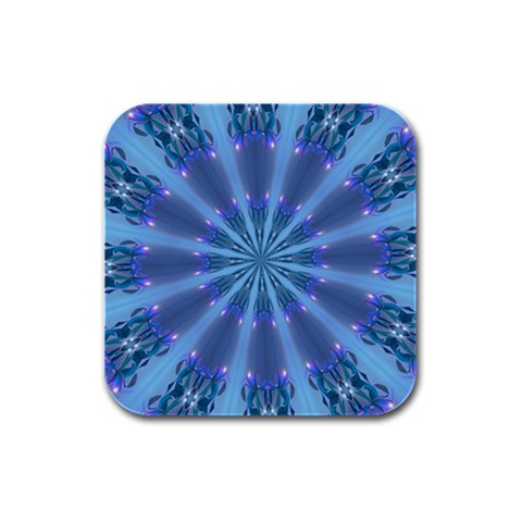 Blue Reflection Rubber Square Coaster (4 pack) from ArtsNow.com Front