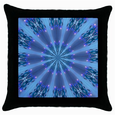 Blue Reflection Throw Pillow Case (Black) from ArtsNow.com Front