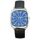 Blue Reflection Square Metal Watch