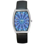 Blue Reflection Barrel Style Metal Watch