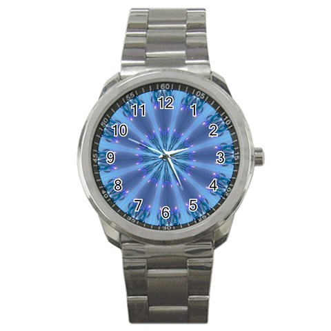 Blue Reflection Sport Metal Watch from ArtsNow.com Front