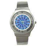 Blue Reflection Stainless Steel Watch