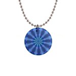 Blue Reflection 1  Button Necklace