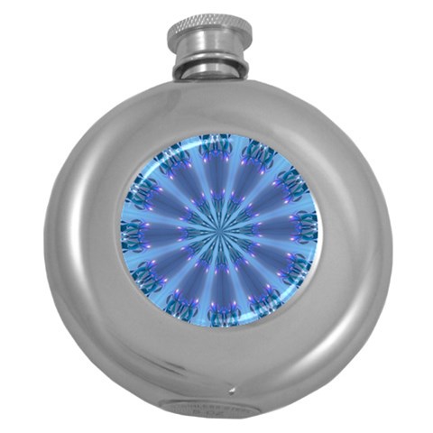 Blue Reflection Hip Flask (5 oz) from ArtsNow.com Front