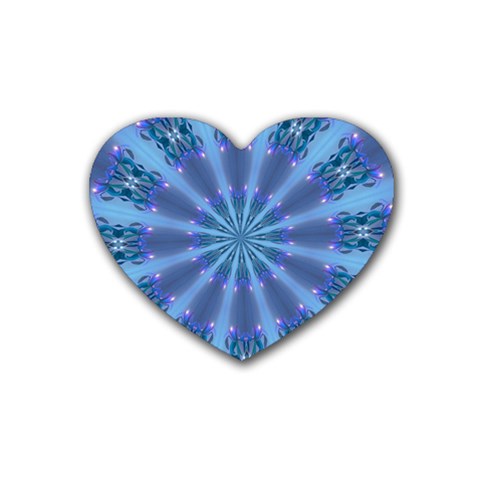 Blue Reflection Rubber Coaster (Heart) from ArtsNow.com Front