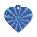 Blue Reflection Dog Tag Heart (One Side)