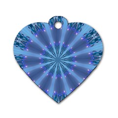 Blue Reflection Dog Tag Heart (Two Sides) from ArtsNow.com Front