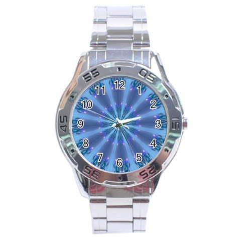 Blue Reflection Stainless Steel Analogue Men’s Watch from ArtsNow.com Front