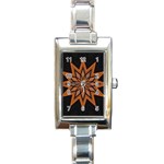 Leather Star Rectangular Italian Charm Watch