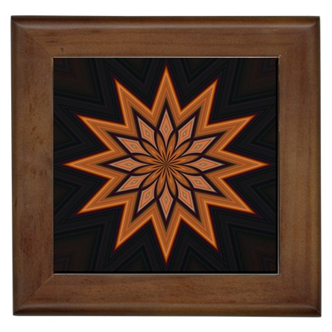 Leather Star Framed Tile from ArtsNow.com Front