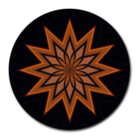 Leather Star Round Mousepad from ArtsNow.com Front