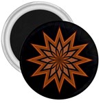 Leather Star 3  Magnet