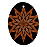 Leather Star Ornament (Oval)