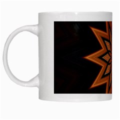 Leather Star White Mug from ArtsNow.com Left