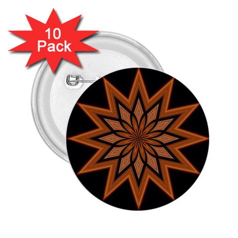 Leather Star 2.25  Button (10 pack) from ArtsNow.com Front