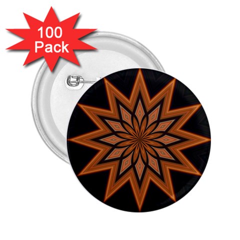 Leather Star 2.25  Button (100 pack) from ArtsNow.com Front