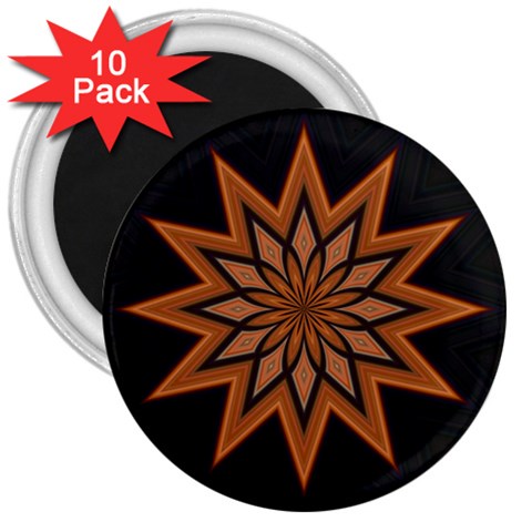 Leather Star 3  Magnet (10 pack) from ArtsNow.com Front