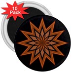 Leather Star 3  Magnet (10 pack)