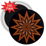 Leather Star 3  Magnet (100 pack)