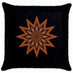 Leather Star Throw Pillow Case (Black)