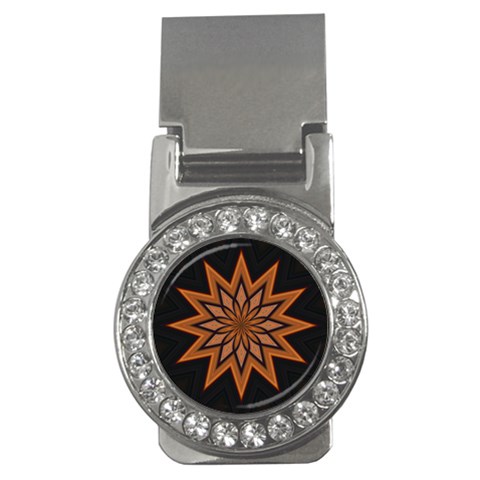 Leather Star Money Clip (CZ) from ArtsNow.com Front