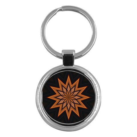 Leather Star Key Chain (Round) from ArtsNow.com Front