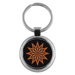 Leather Star Key Chain (Round)