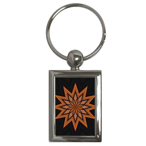 Leather Star Key Chain (Rectangle) from ArtsNow.com Front