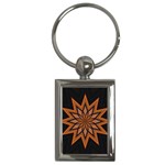 Leather Star Key Chain (Rectangle)