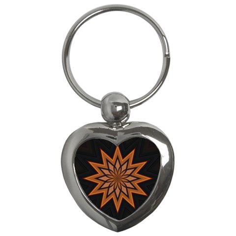 Leather Star Key Chain (Heart) from ArtsNow.com Front