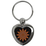 Leather Star Key Chain (Heart)