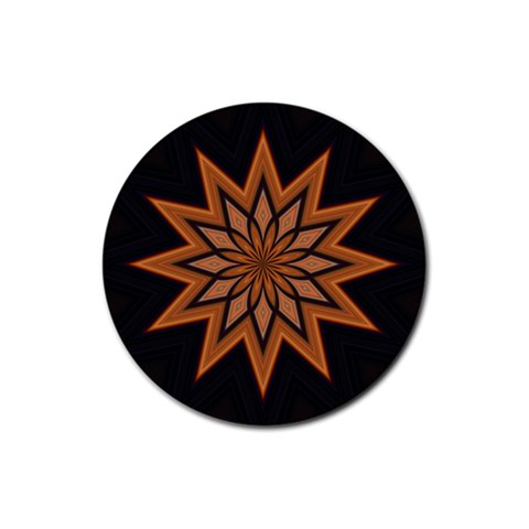 Leather Star Rubber Round Coaster (4 pack) from ArtsNow.com Front