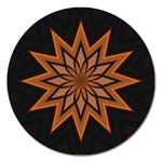 Leather Star Magnet 5  (Round)