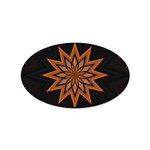 Leather Star Sticker Oval (10 pack)