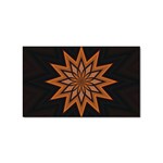 Leather Star Sticker Rectangular (10 pack)