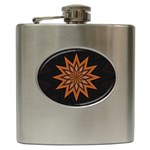 Leather Star Hip Flask (6 oz)