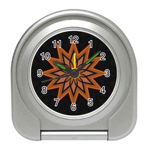 Leather Star Travel Alarm Clock from ArtsNow.com Front