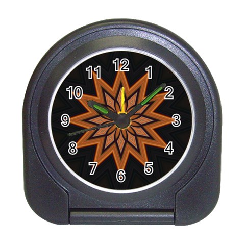 Leather Star Travel Alarm Clock from ArtsNow.com Front