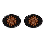 Leather Star Cufflinks (Oval)