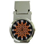 Leather Star Money Clip Watch