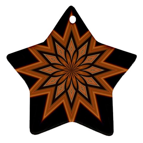 Leather Star Star Ornament (Two Sides) from ArtsNow.com Back