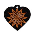 Leather Star Dog Tag Heart (One Side)