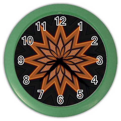 Leather Star Color Wall Clock from ArtsNow.com Front