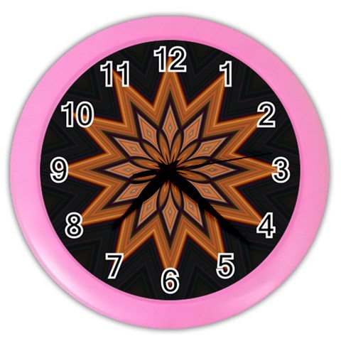 Leather Star Color Wall Clock from ArtsNow.com Front