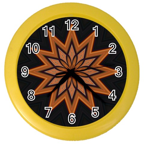 Leather Star Color Wall Clock from ArtsNow.com Front