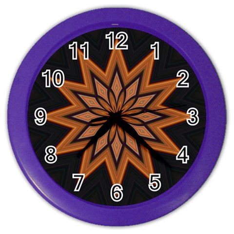 Leather Star Color Wall Clock from ArtsNow.com Front