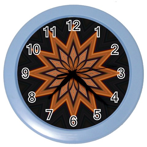 Leather Star Color Wall Clock from ArtsNow.com Front